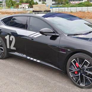 适用于阿维塔12车身字母车贴拉花阿维塔11车身熊猫个性拉花贴纸