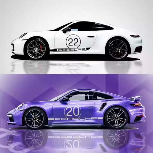 保时捷911车贴拉花Turbo