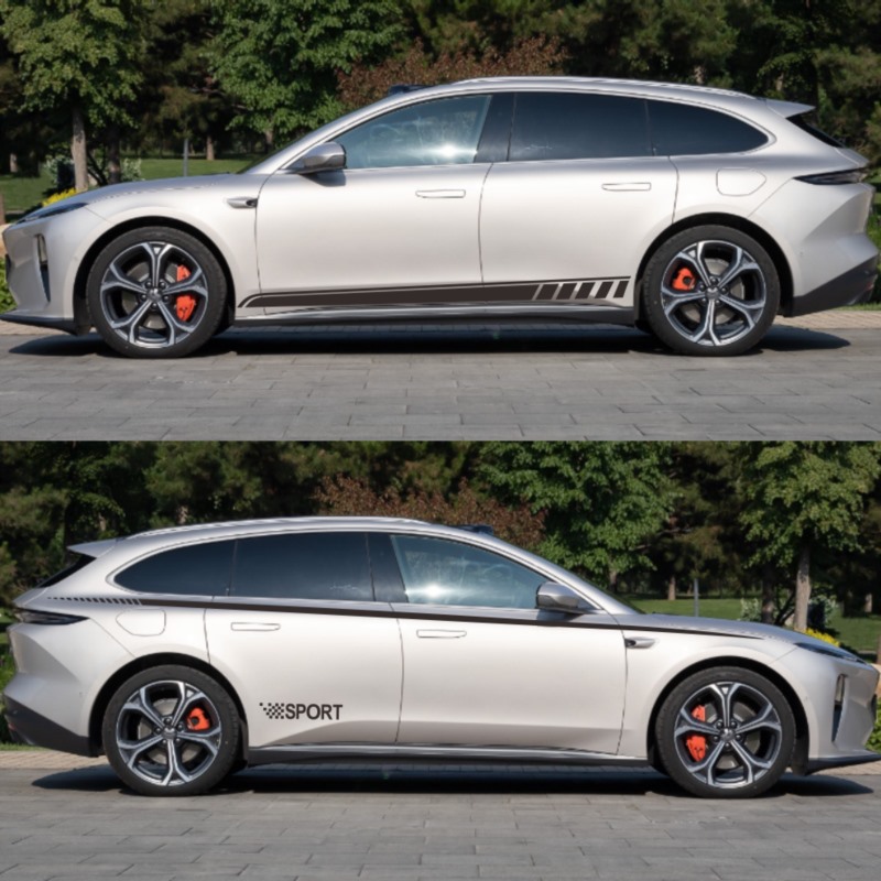 适用于蔚来ET5T车身贴纸拉花个性装饰贴纸车身腰线汽车彩条贴画