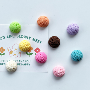 仿真食玩雪糕半圆冰淇淋球冰箱贴照片固定吸铁石立体留言装饰磁贴