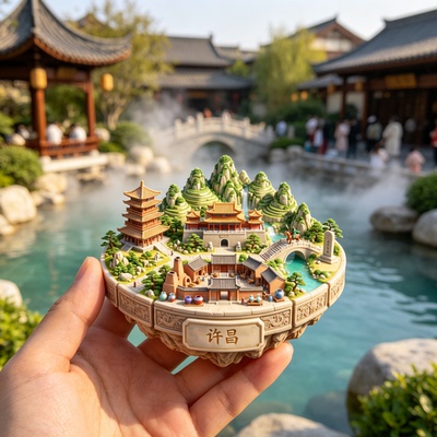 许昌浮雕新款金属冰箱贴河南城市旅游景点纪念品磁吸贴送人伴手礼