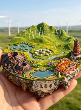 乌兰察布浮雕新款金属冰箱贴内蒙古旅游景点纪念品磁力贴送人礼物