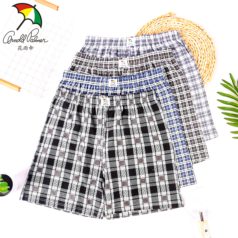 花雨伞男士内裤纯棉夏阿罗裤宽松