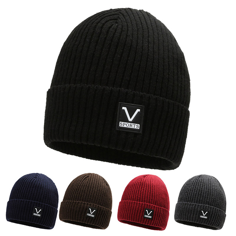 护耳加绒加厚男士冬天包头针织帽