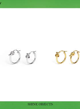 （TPISY现货）凯旋门简约绳结耳饰金银圆圈圆形冷淡风设计感耳环