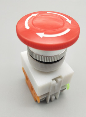 22mm红色蘑菇头紧急停止按钮开关Y090 LAY37-11ZS带自锁一开一闭