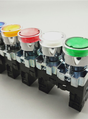 带灯自动复位按钮开关红色绿色XB2-BW3361 BW3462 ZB2-BE101 102