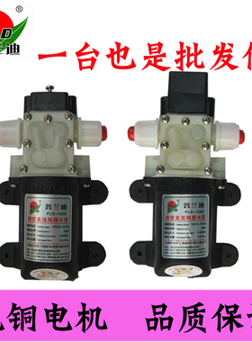 正品普兰迪12V25W45W24V35W直流隔膜泵自吸微型水泵高压泵抽水泵