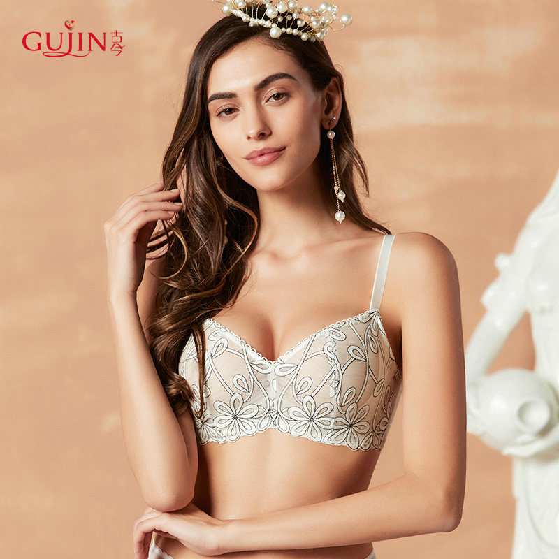 古今蝴蝶杯薄款大胸显小性感蕾丝