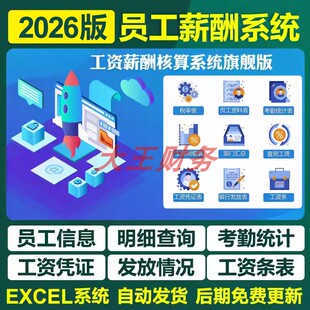 050可视化工资薪酬管理excel表格系统自动计算每月个税成本核算