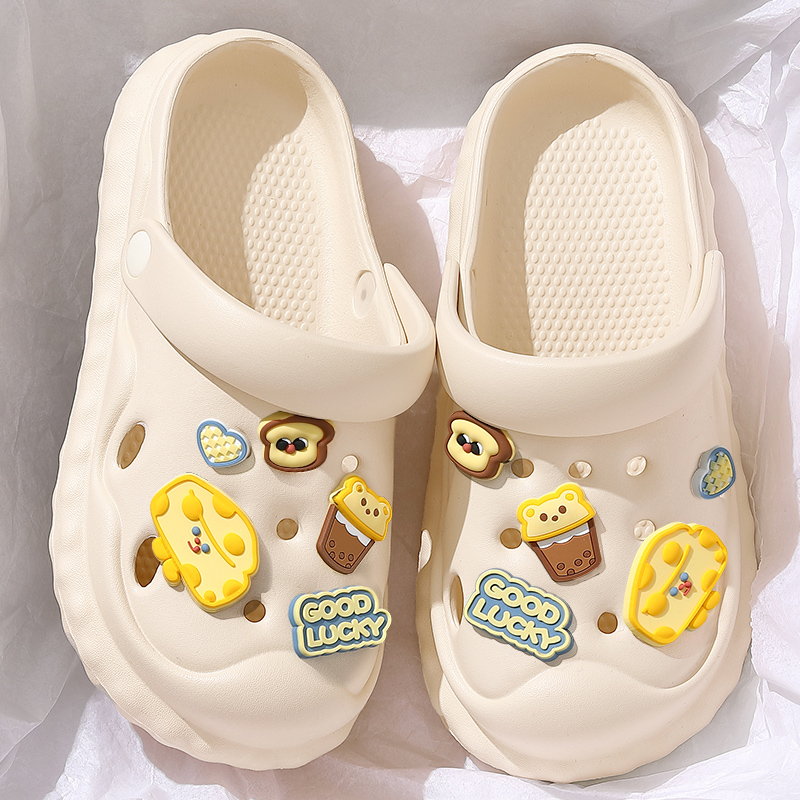 厚底洞洞鞋女款夏季外穿2025新款eva防滑防臭沙滩包头凉拖鞋女士