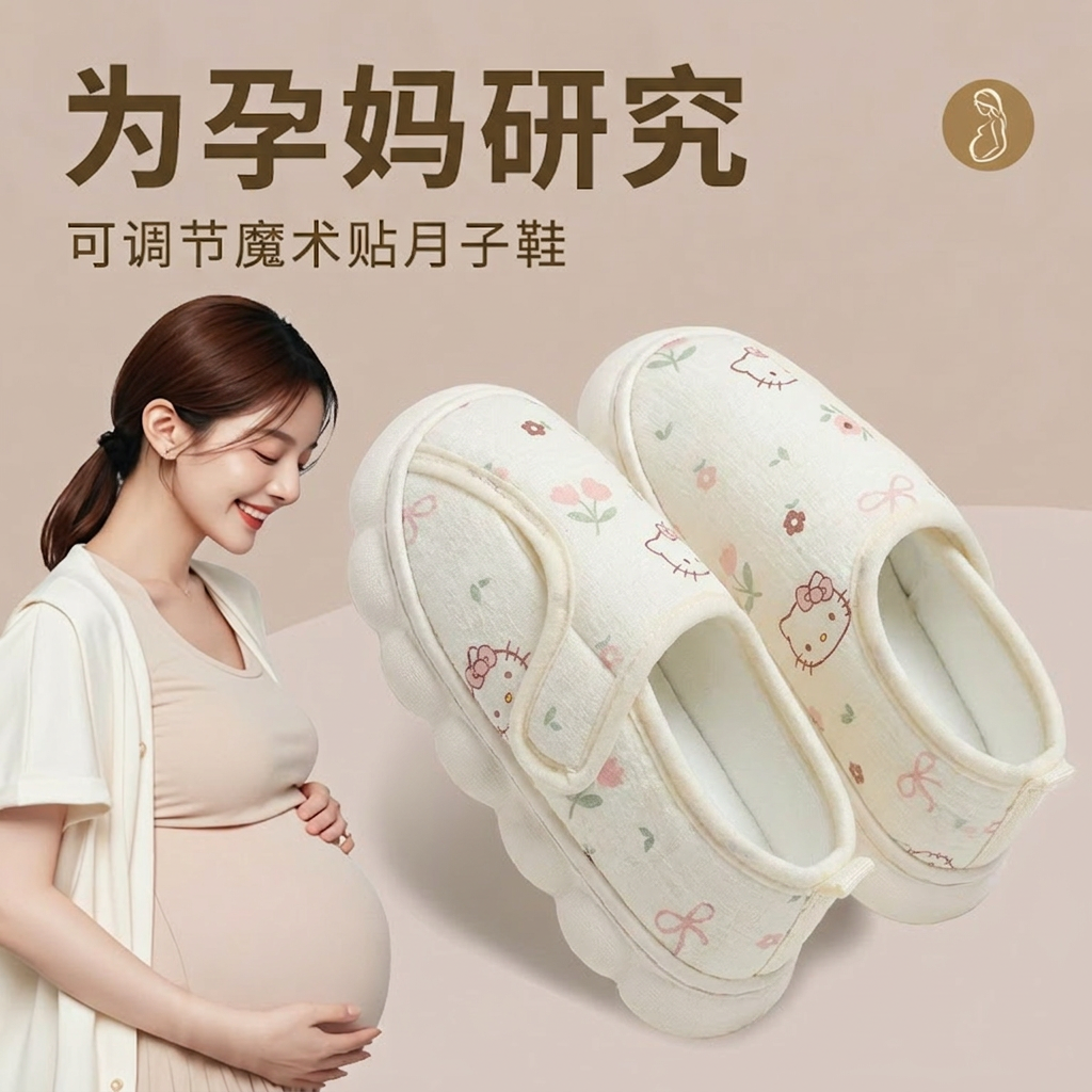 孕妇包跟防滑月子鞋春夏薄款透气软底2026新款春夏季棉拖鞋女款