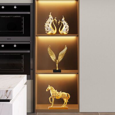 北欧风三件套镶钻天鹅展翅雄鹰