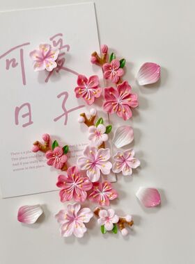 桃花立体冰箱贴入户门洞洞板创意磁力花朵装饰白板电动车贴