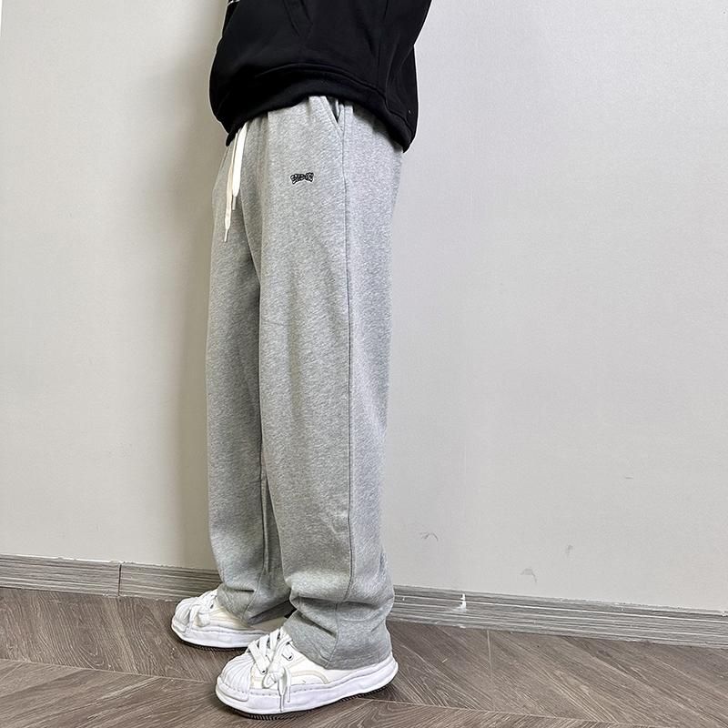 PGUP STUDIO春季宽松休闲针织运动长裤抽绳束脚直筒阔腿卫裤男潮