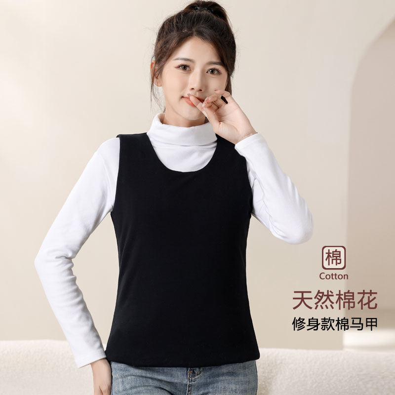 纯棉花保暖背心护胃内穿成人加厚护肚女弹力修身打底坎肩外穿百搭,女士内衣/男士内衣/家居服,保暖背心,淘宝优惠券,粉丝福利购,淘宝优惠卷
