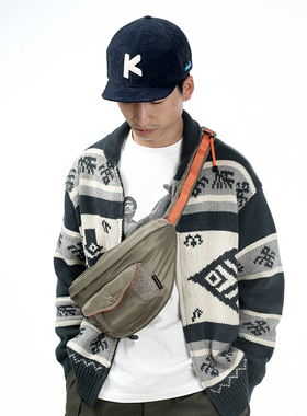 HKWORKSHOP尼龙胸包AP2骑行秋冬季运动大容量斜跨男女生单肩包