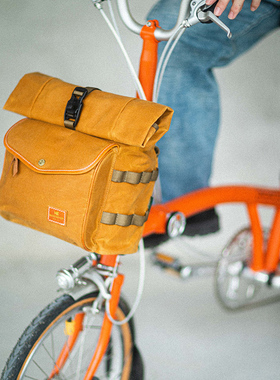 HKWORKSHOP小布车头包自行车储物包适用brompton折叠菜篮宠物包