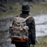 HK Workshop K60 Pepper Salt Retro Outdoor с большой капочкой рюкзак Cowhide Ridvas рюкзак рюкзак