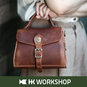 HK手工制作HORWEEN牛皮Handbag手拎包手提包斜挎包通勤百搭女包