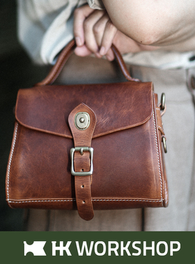 HK手工制作HORWEEN牛皮Handbag手拎包手提包斜挎包通勤百搭女包