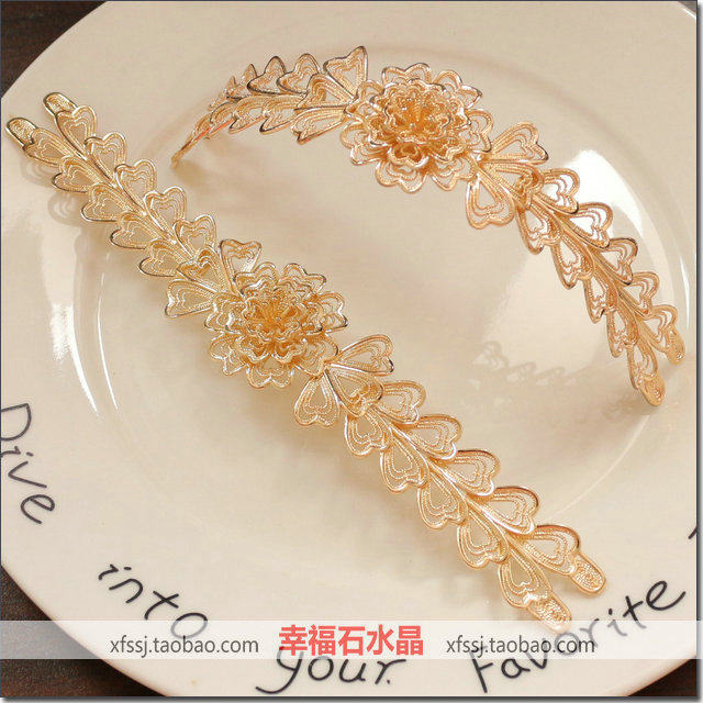 黄铜铸件 花丝皇冠diy饰品配件手工制作古风新娘发冠头饰配饰材料