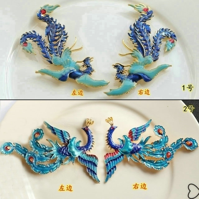 古风手工制作头饰品滴油仿景泰蓝