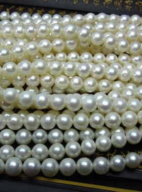 DIY饰品配件玻璃仿珍珠白色4 6 8 10 12mm古风汉服发簪子步摇头饰