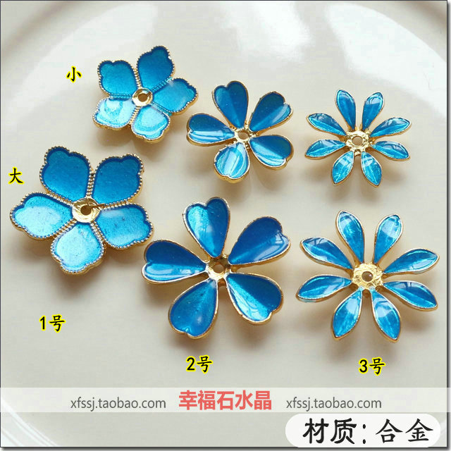 仿烧蓝点翠花朵系列 梅花 樱花 邹菊 花 diy手工步摇发冠簪子材料
