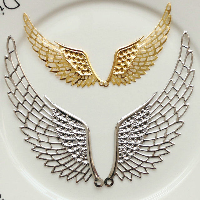 diy饰品配件大小号金色翅膀凤凰羽翼金属片古装新娘 凤冠头饰材料