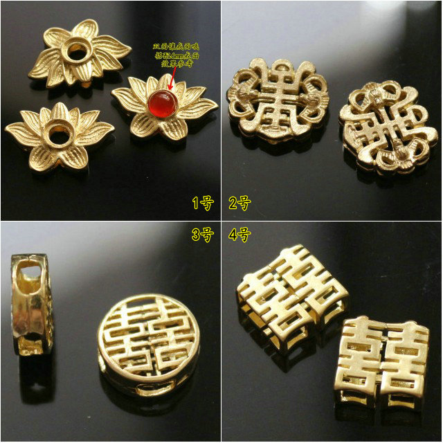 古风凤冠发簪福寿挂饰手工材料