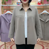 新款 休闲短款 时尚 妈妈装 外套舒适 洋气宽松显瘦上衣大码 2025年春季