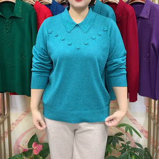 毛衣 针织减龄上衣百搭套头翻领小衫 2025新款 宽松显瘦遮肉休闲大码