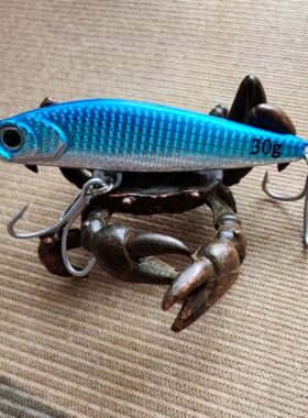 一飘plus加强铁板6066防锈三本钩30克路亚饵短款小铁板钓翘嘴鲈鱼