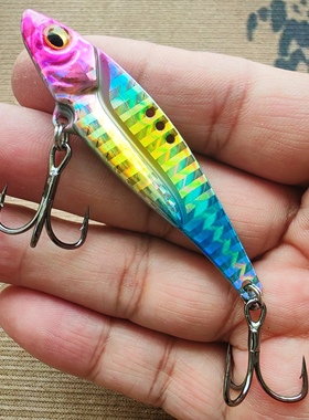 大河VIB钓鲈鱼翘嘴路亚假饵20克vip淡海水龙小牙金属铅包铜加强钩