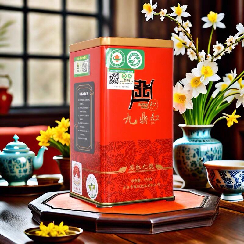 英德红茶春茶九鼎红茶礼一级春茶礼盒英红九号150克罐装有机茶