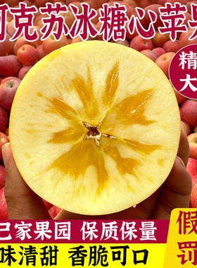 正宗新疆阿克苏冰糖心苹果新鲜当季丑苹果红富士精选整箱10斤包邮