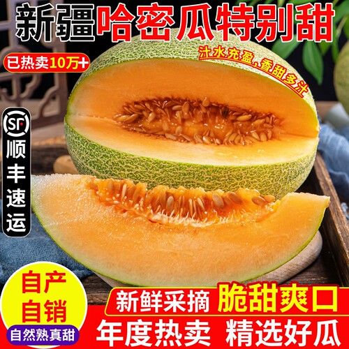 新疆哈密瓜当季新鲜脆甜多汁