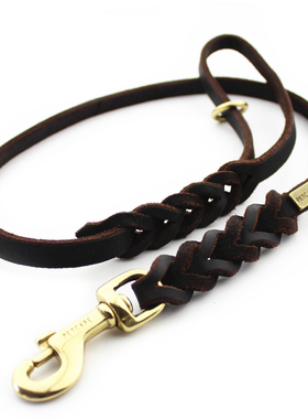 PETCARE德国原装进口宠物牵引绳油脂皮牛皮德牧绳狗绳牵狗绳金毛