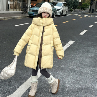 女童棉服儿童棉袄2025新款冬装超好看女孩长款棉衣冬季加厚中大童