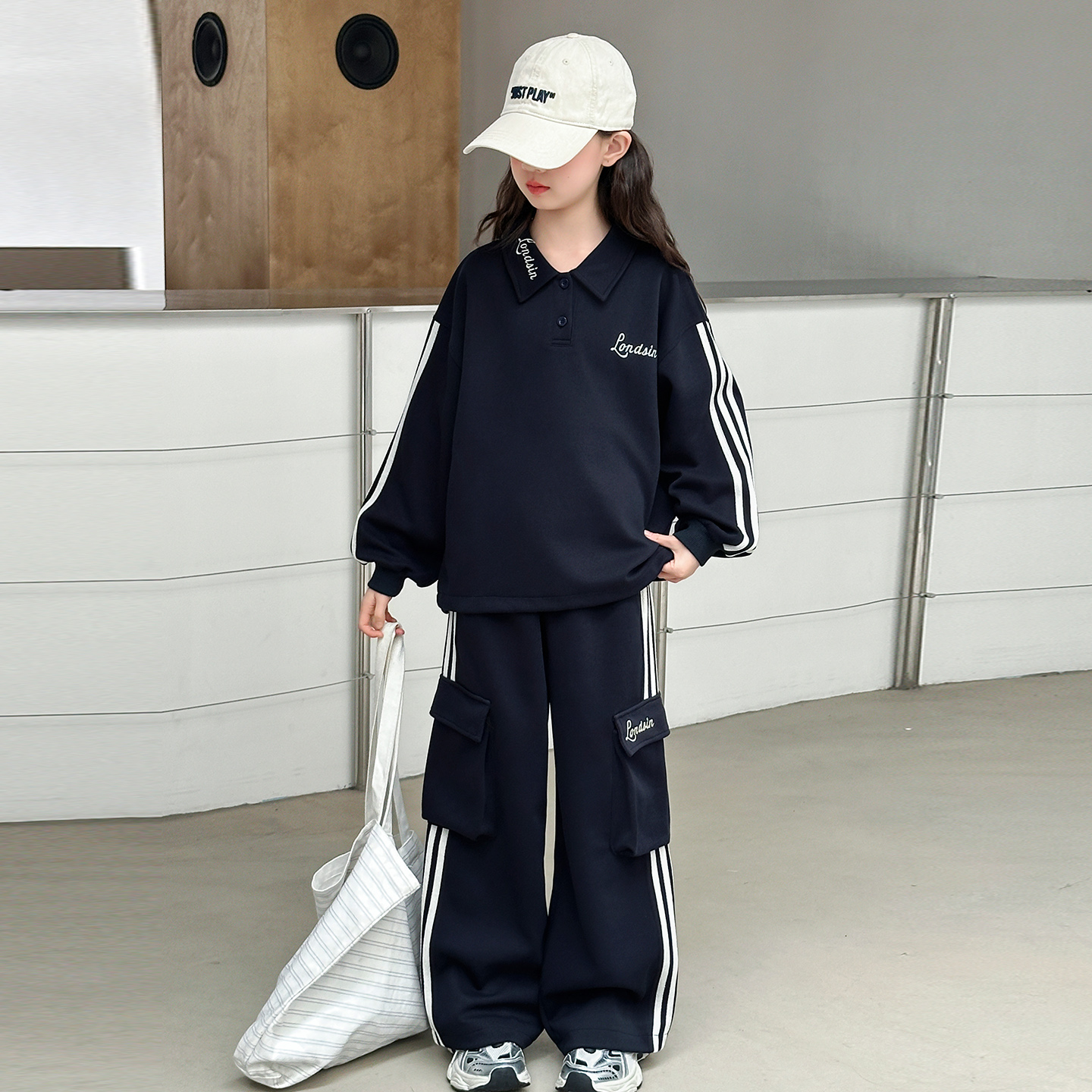 女童运动套装宽松休闲儿童衣服2025新款女孩秋装两件套中大童春秋