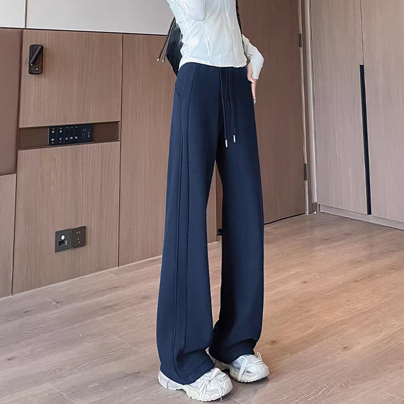 女童裤子2026新款春装儿童长裤初中生女孩直筒卫裤春秋藏青色大童