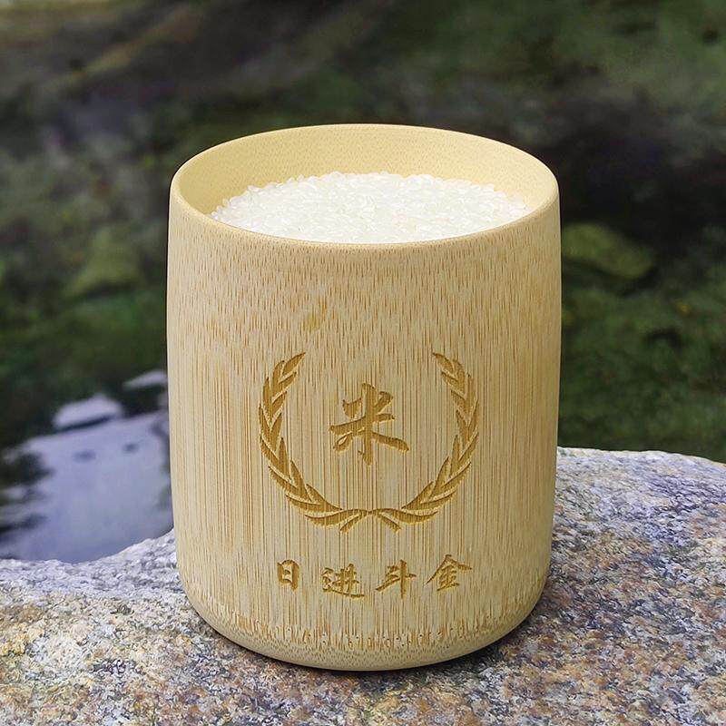 传统中式婚礼结婚开业摆件家用竹制米斗竹子量米筒老式米升摆件