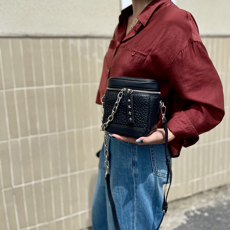 高级感泡泡羊皮水桶包2025新款个性女包小众盒子包单肩斜挎链条包,箱包皮具/热销女包/男包,通用款女包,淘宝优惠券,粉丝福利购,淘宝优惠卷