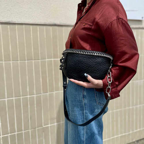 MrFu泡泡羊皮胸包单肩斜挎百搭