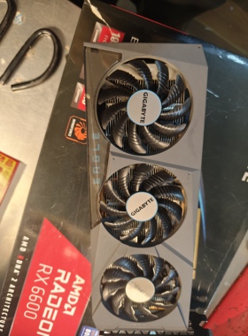 技嘉rx6600 8g 6600xt 6500xt三风扇显卡拆机二手显卡一年质保
