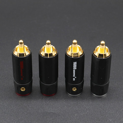 YARBO AUDIOPHILE/雅堡 RCA-007GB 可锁式 镀金 RCA端子 莲花端子