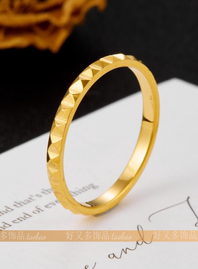 钛钢精致个性齿轮戒指