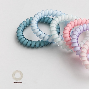 晶莹剔透的大号电话线发圈 ~ 加粗款半透明弹力发量多发绳头绳