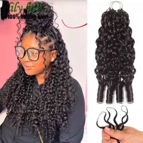 Burmese Curly Crochet Feather Human Hair Extension For Women